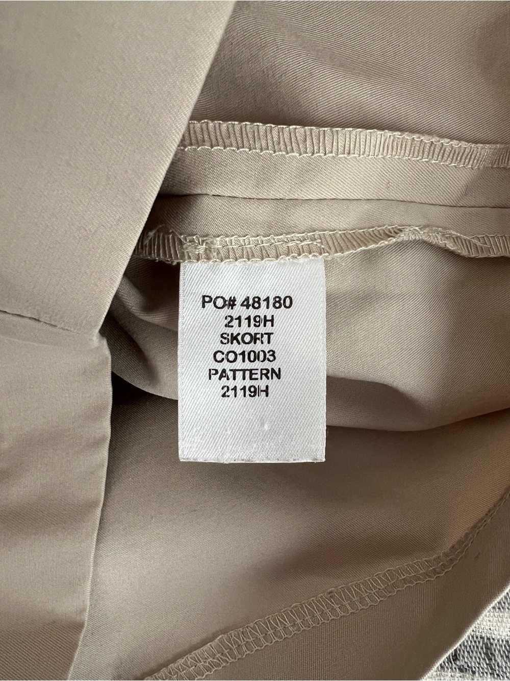 Smallwood’s Yachtwear Horizon Skort Size 6 Stone Beige Performance 2119H - Picture 7 of 10